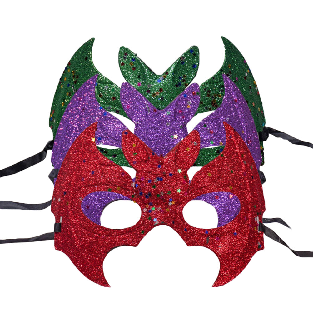 Glitter Half Masquerade Masks Halloween Bat Mask Party Favors Supplies Decoration