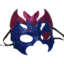 Load image into Gallery viewer, Glitter Half Masquerade Masks Halloween Bat Mask Party Favors Supplies Decoration