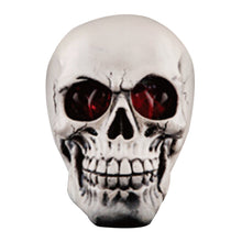 Load image into Gallery viewer, Resin Human Skull Replica Skeleton Model Funny Halloween Costumes Hounted House Scary Creepy Prop Masquerade Decoration Ornaments with LED Lights